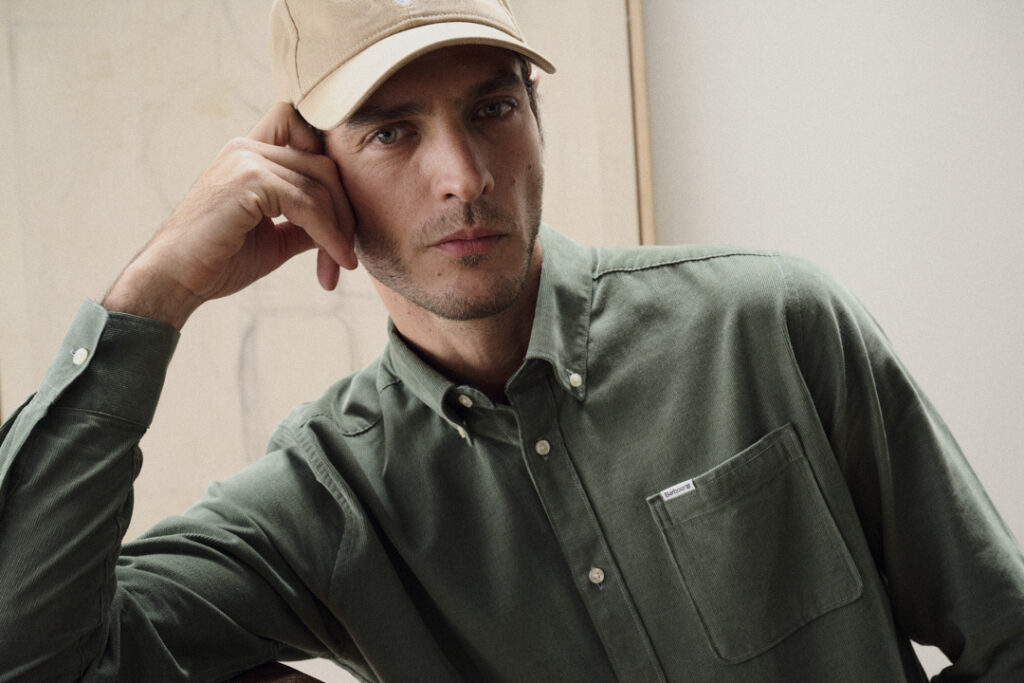 AW26-Barbour-Everyday-Casuals-Ramsey-Tailored-Cord-Shirt-MSH5001GN49-Cascade-cap-MHA0274ST51-7