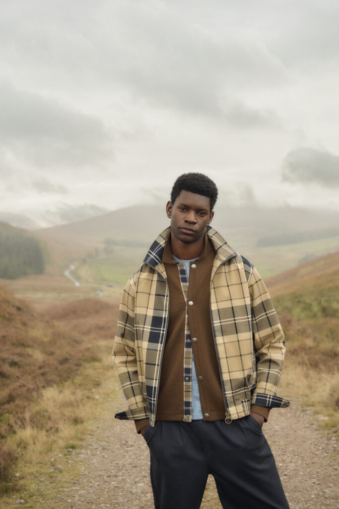 AW26-Tartan-Reimagined-Modern-Heritage-Dunoon-Tartan-Tailored-Shirt-MSH4980TN43-Florcombe-Knitted-Cardigan-MKN1738SN71-MTR0819NY74-3